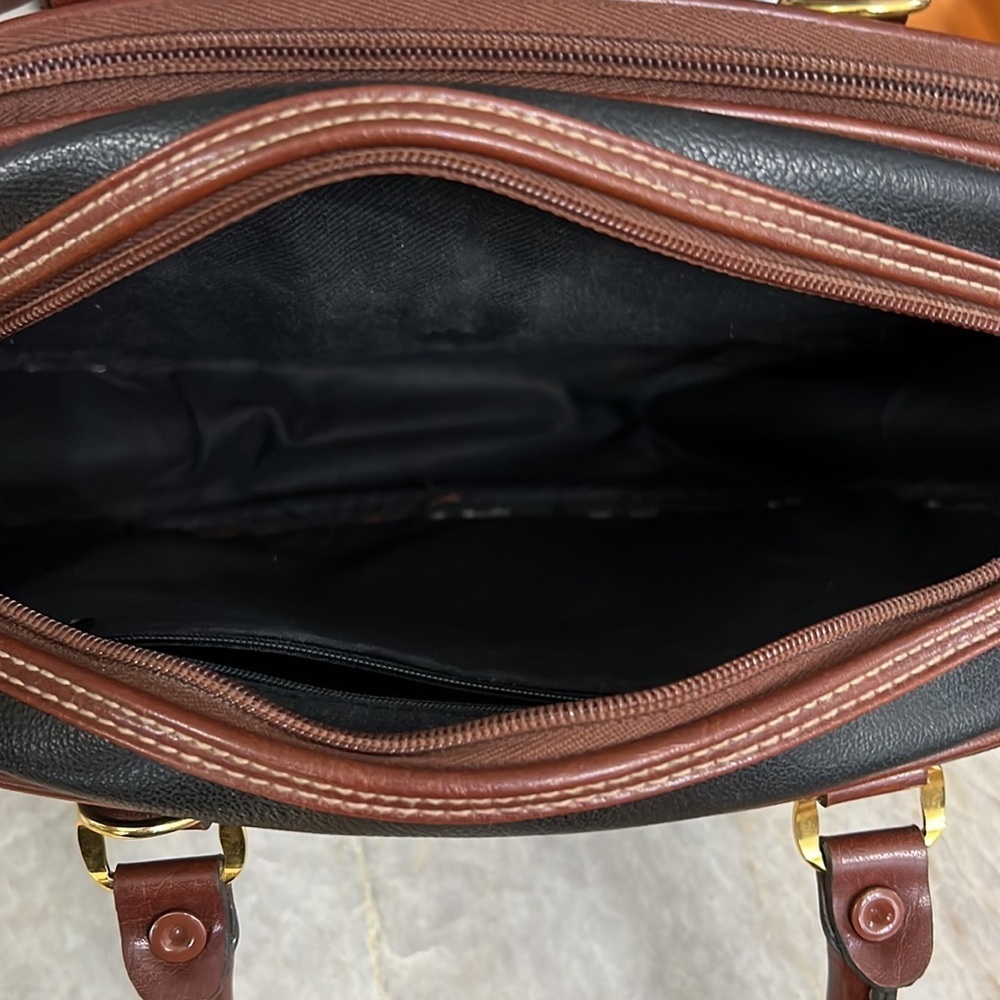 Vintage carriage club handbag black and brown 90’s - Picture 4 of 5